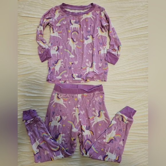 Little Sleepies Unicorn Kids Pajama Set - Lavender - Picture 2 of 4